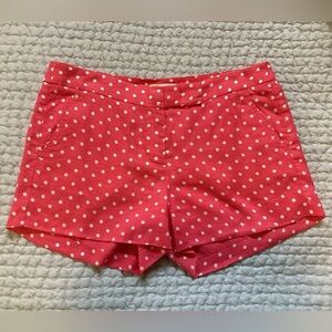 J.Crew Hot Pink Polka Dot Linen Shorts